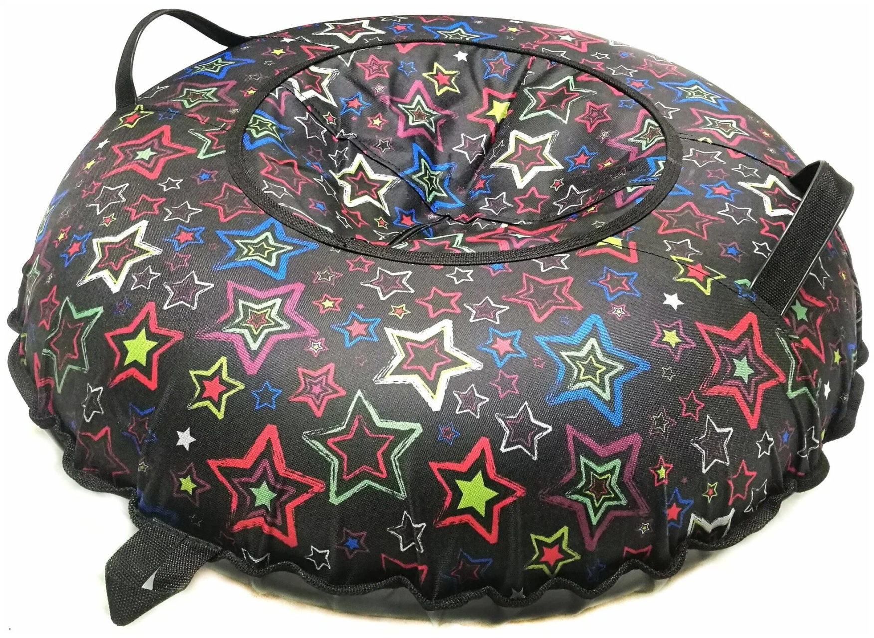 Санки надувные 90 см. "Ватрушка Принт "Звезды на черном" (КСНВ9010) (нет, без цвета, КСНВ9010)