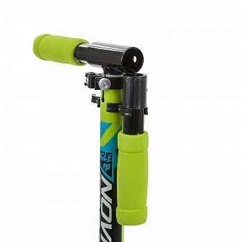 Самокат для детей NOVATRACK JUNGLE сталь, складной, ватер стикер, колеса дизайн.145*125ммPU (145S.JUNGLE.WGN9, бело-зеленый, .)