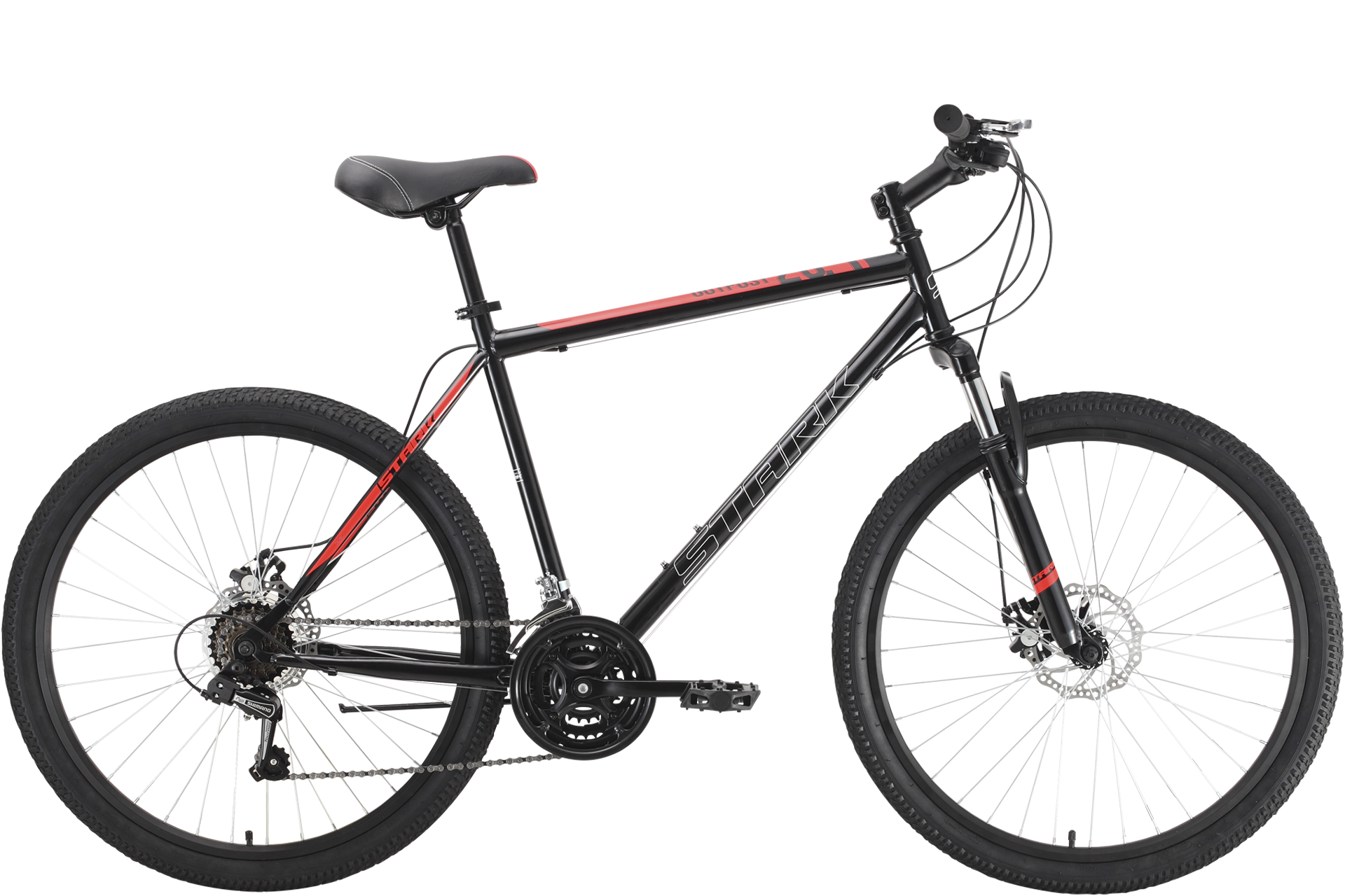 Велосипед Stark'22 Outpost 26.1 D Steel (20", МК-00042795 L(20")(HQ-0005411), ., черный/красный)