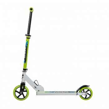 Самокат для детей NOVATRACK JUNGLE сталь, складной, ватер стикер, колеса дизайн.145*125ммPU (145S.JUNGLE.WGN9, бело-зеленый, .)