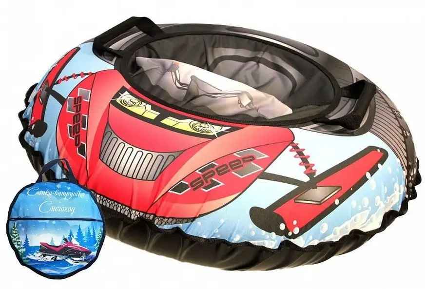 Санки надувные с сумкой "Ватрушка "Снегоход" 100 см (КСНВ100-СХО) (нет, без цвета, КСНВ100-СХО)
