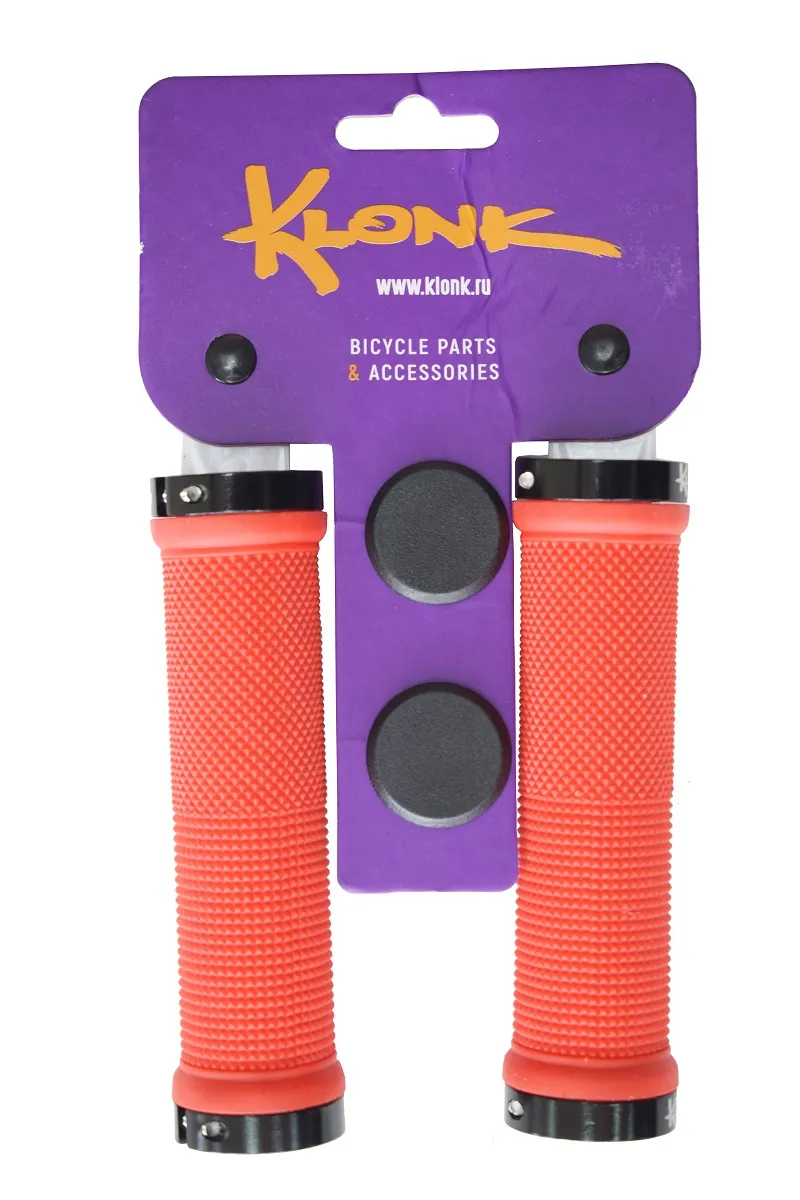 Рукоятки руля, два фиксирующих кольца, красный, KLONK, 10231