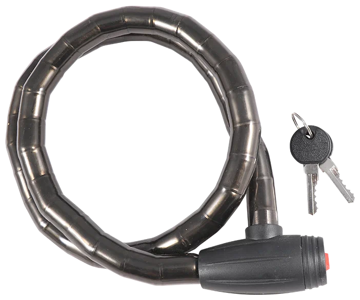 Замок, GK201.113, 18x1000 мм, трос в пластиковой оболочке, 2 ключа, GK201.113