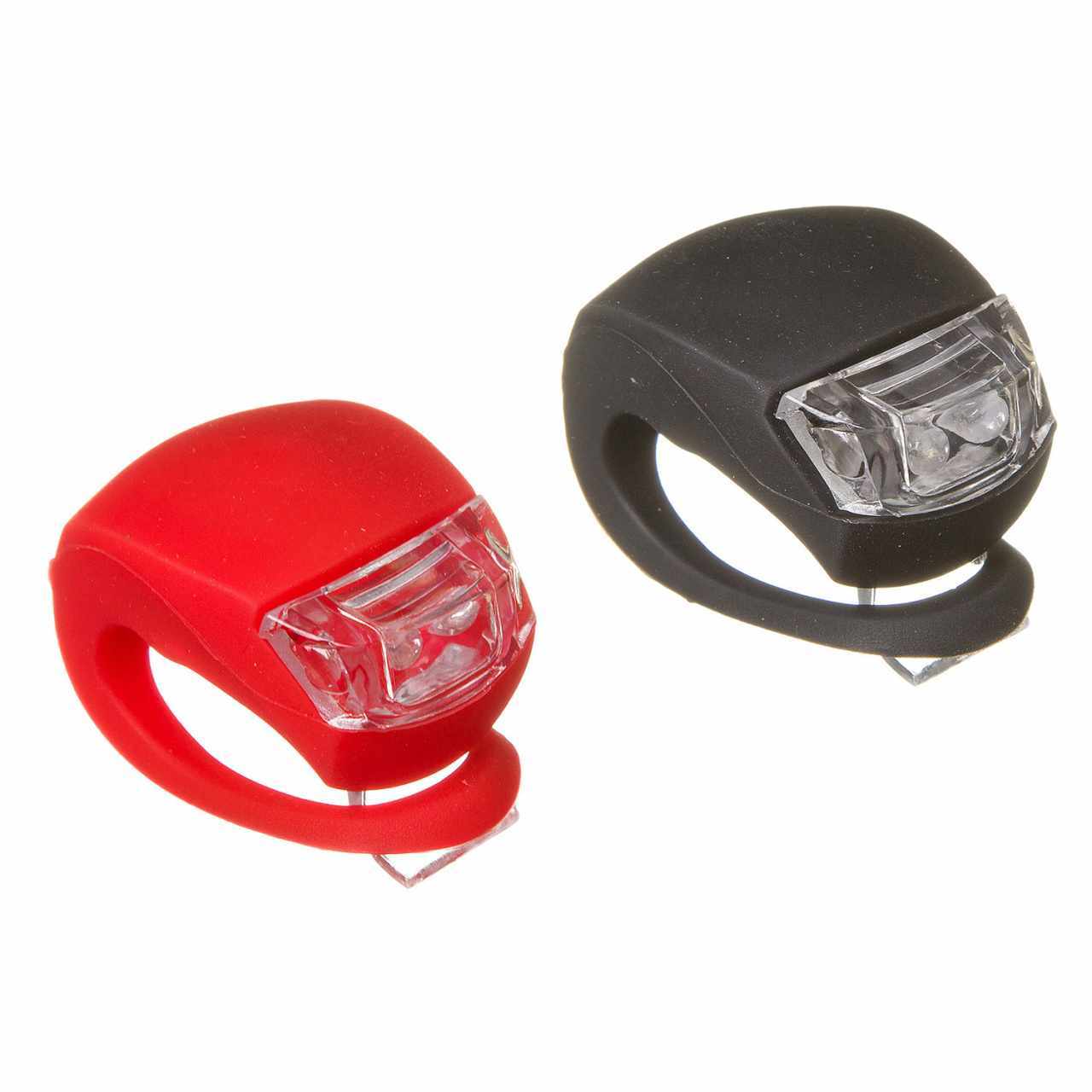 Набор сил.фонарей STG, BC-RL8001, 2 бел и 2 красн диода, 3 функции, бат: CR2032*2/шт чер/кр (Х95125)