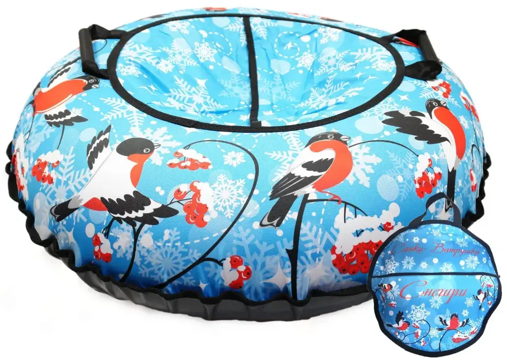 Санки надувные с сумкой "Ватрушка "Снегири" 100 см (КСНВ100-СНЕ) (КСНВ100-СНЕ)