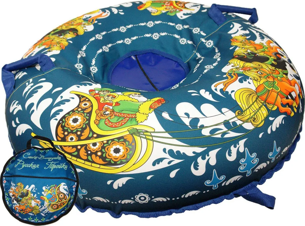 Санки надувные с сумкой "Ватрушка "Русская тройка" 100 см (КСНВ100-ТРО) (КСНВ100-ТРО)