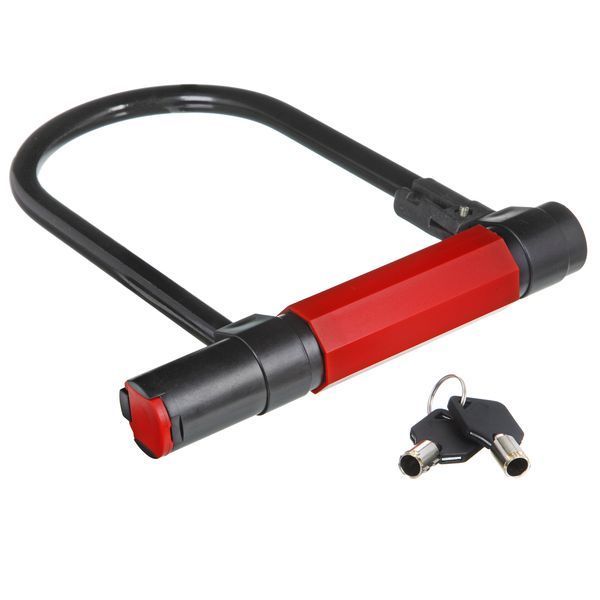 Замок для вело D-образный , с ключом диам.180х245мм (черный, x66518)