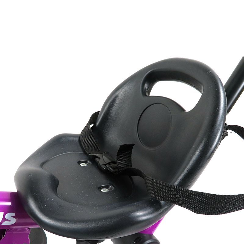 Велосипед детский трехколесный складной, Серия "Octopus" (2023), с ручкой управления, фиолетовый