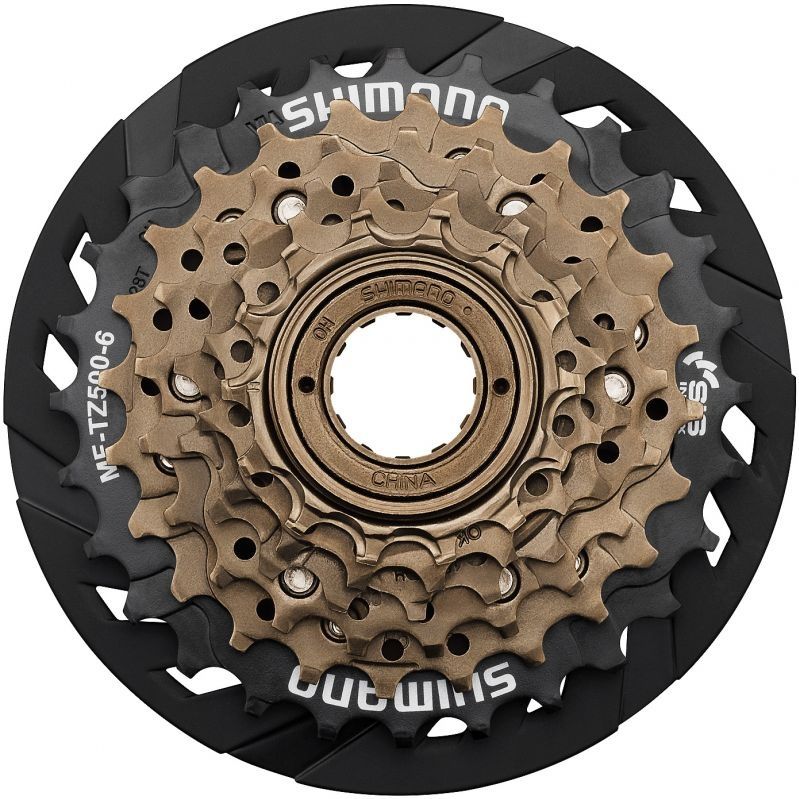 Трещотка MF-TZ500-CP Shimano на 6 скоростей, зубья 14-16-18-21-28 с защитой цепи