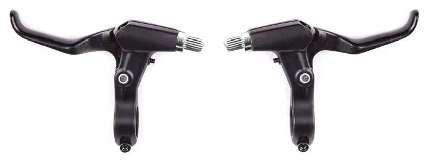 Рукоятки тормоза, комплект (левая и правая), под 2 пальца, BL-239, SAIGUAN, черный, RBLBL2390002