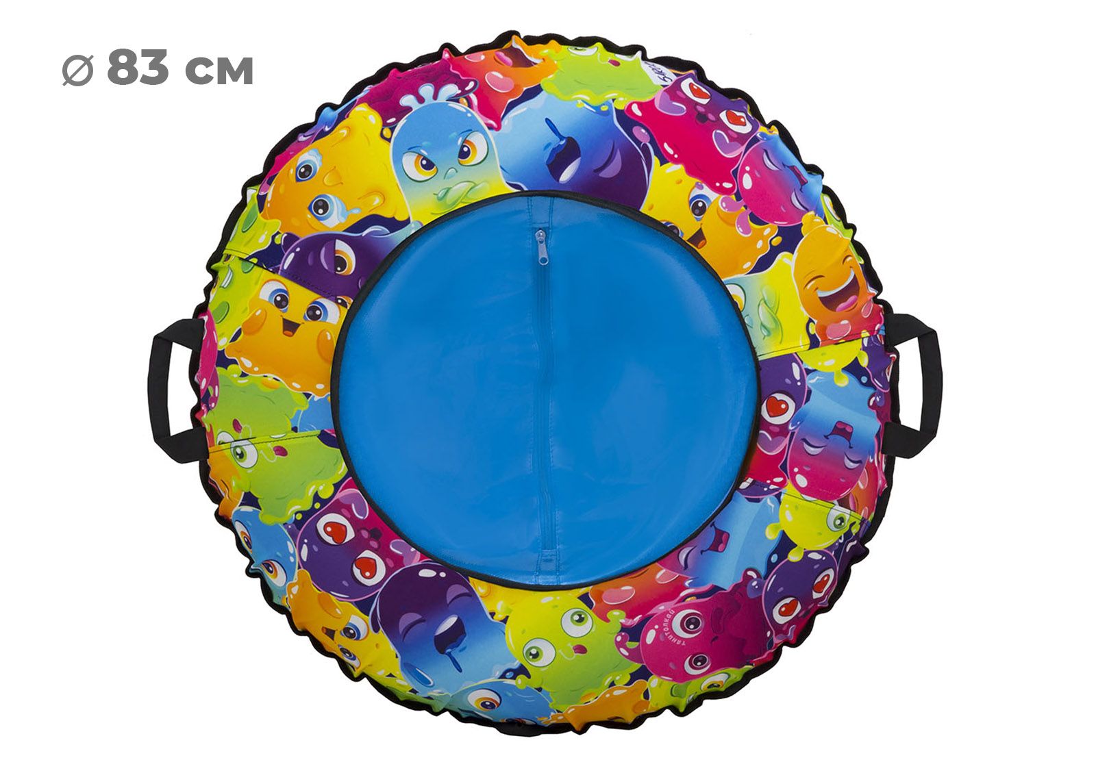 Тюбинг-ватрушка ТяниТолкай "Slime", санки надувные с камерой, ткань Oxford, 83 см
