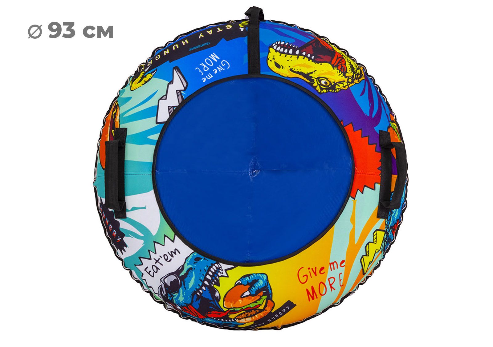 Тюбинг-ватрушка ТяниТолкай "Burger", санки надувные с камерой, ткань Oxford, 93 см