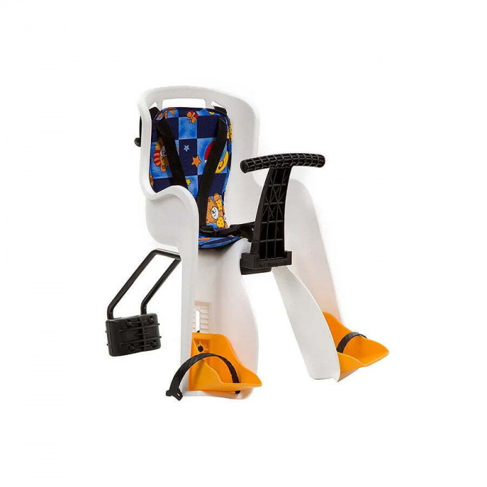 Велокресло детское GH-bike GH-908E переднее с разноц-ным текс-ем Х95383(4)