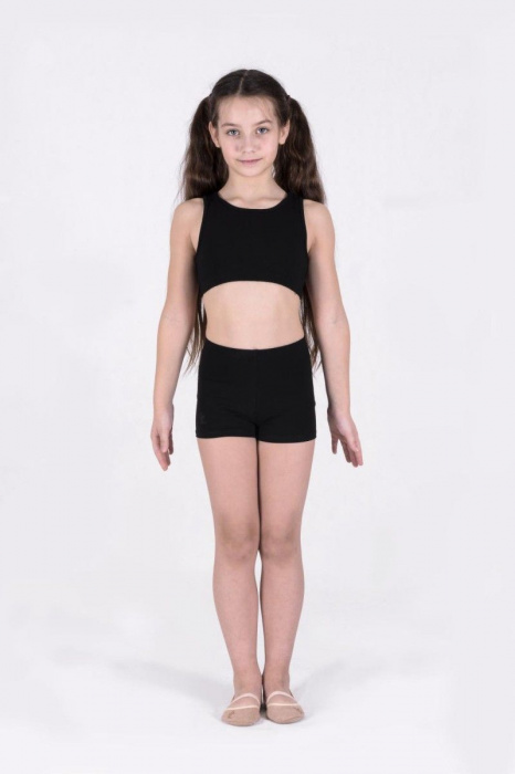 Топ- борцовка PG (хлопок) детский р.34, рост:134-140, черный