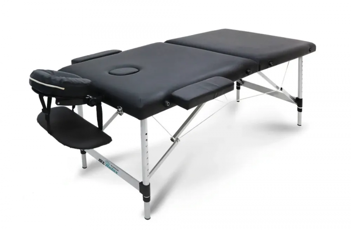 Массажный стол SL Relax Aluminium, черный