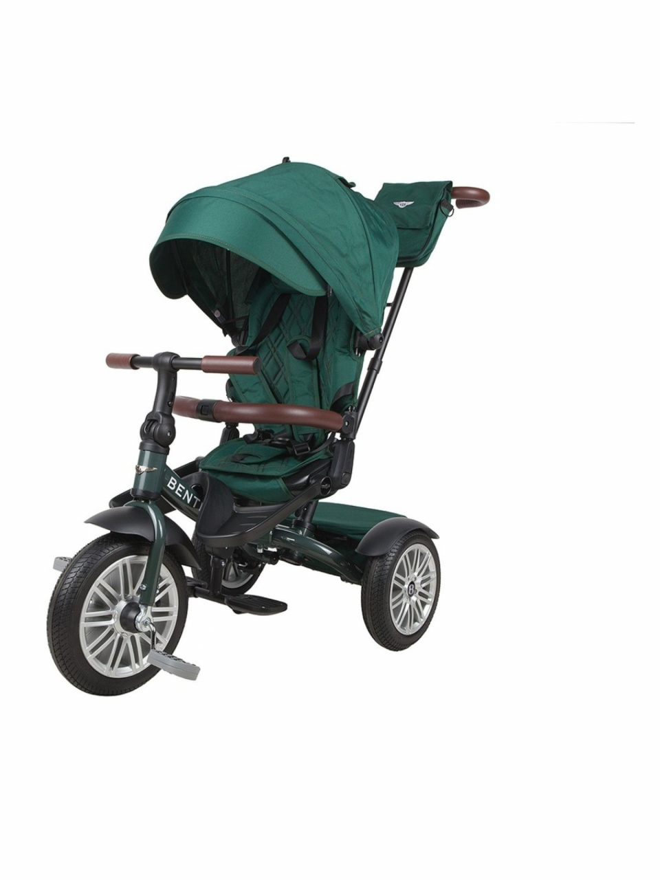 Велосипед трехколесный с ручкой управления Bentley, зеленый