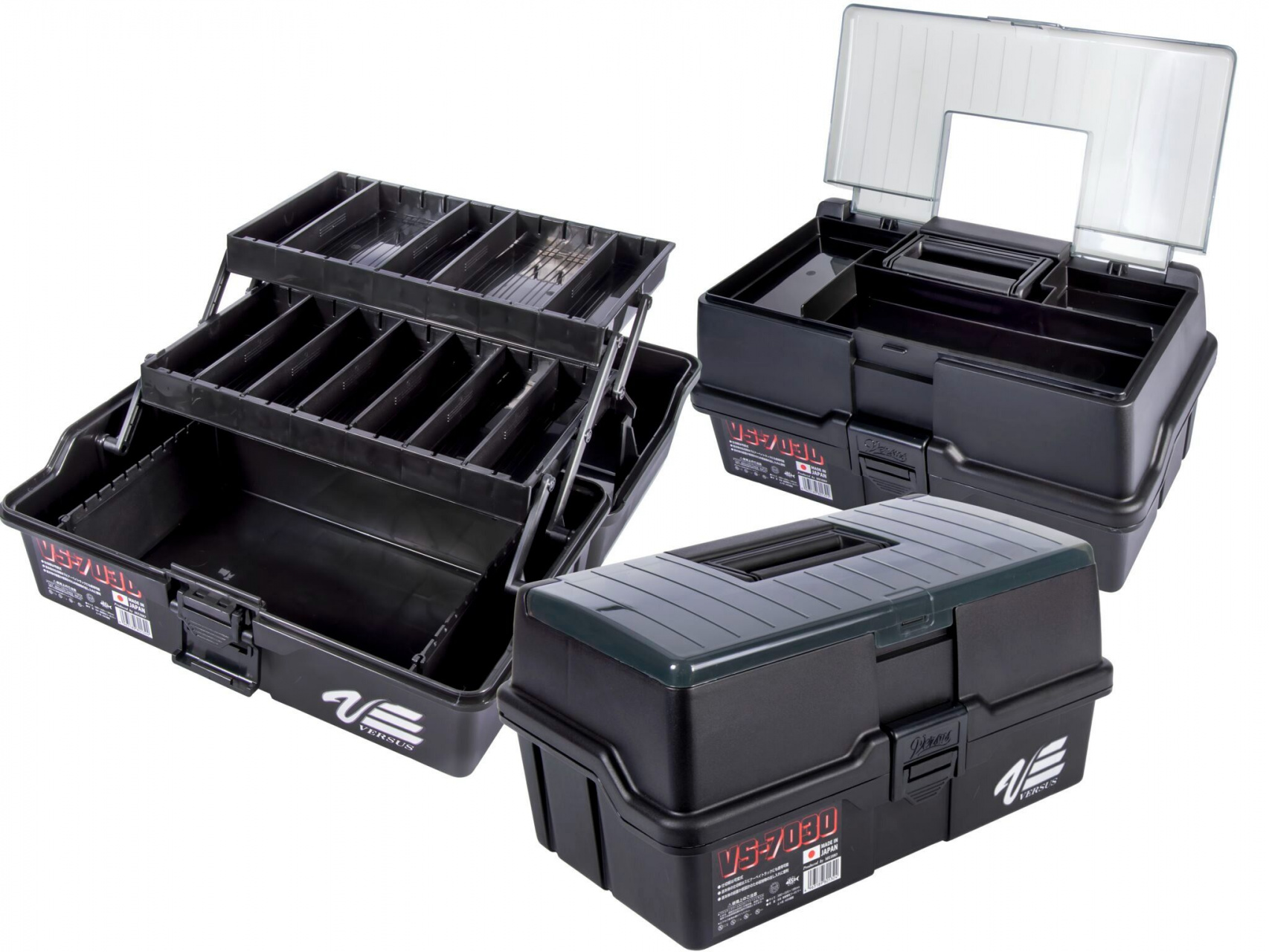 Ящик рыболов. Meiho Versus VS-7030 Black 390x220x195 (VS-7030-B)