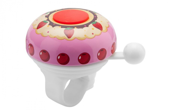 Звонок 43S-08 стальной/пластик белый/сиреневый