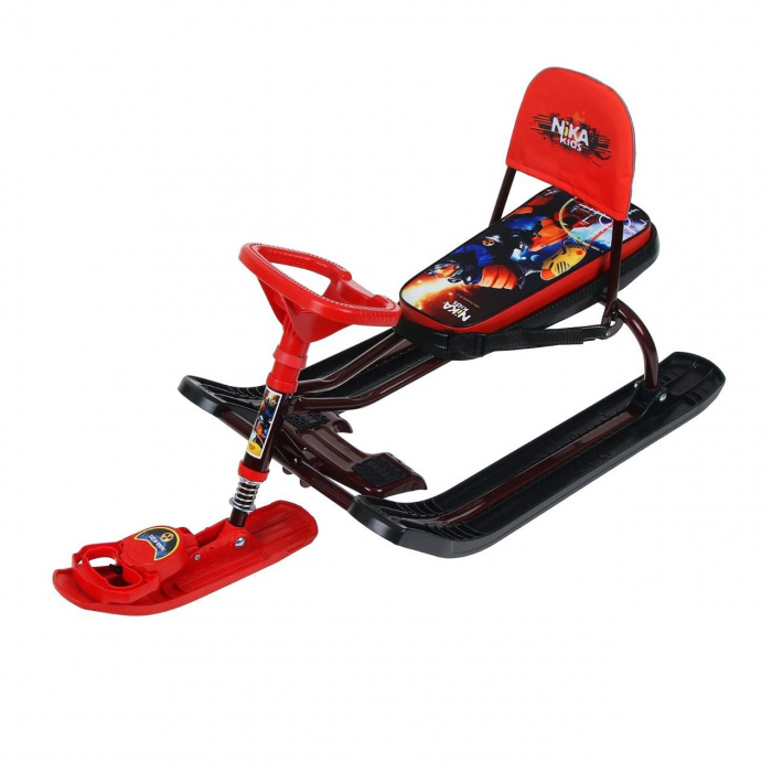 Снегокат для детей Тимка "Спорт 4-1", складная спинка, поворотный руль, трос (робот)