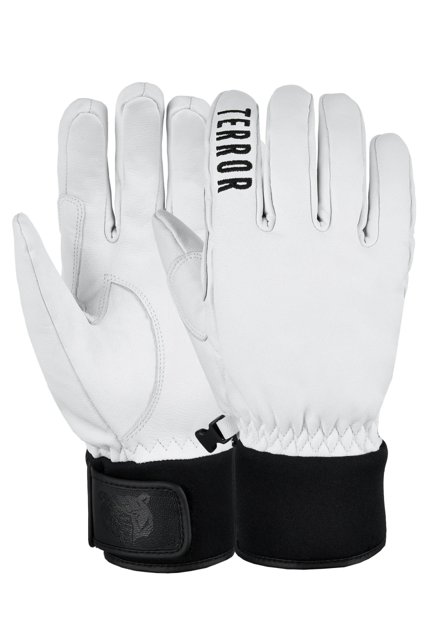  TERROR - LEATHER Gloves (White)