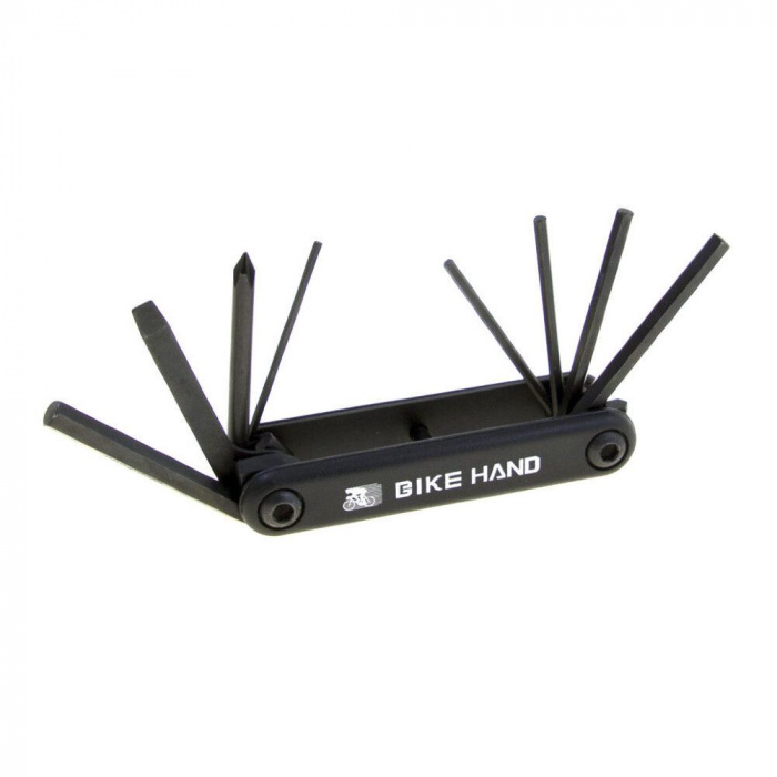 Шестигранники набор в ноже Bike Hand YC-270 (7 штук +2 отвертки) ЧЕРНЫЙ