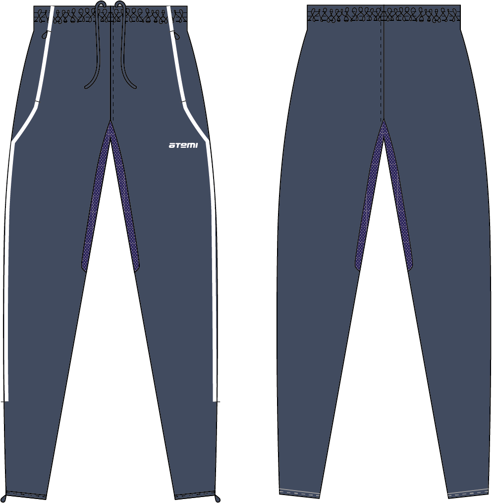 Брюки тренировочные детские ATEMI, арт.APNT-001JSS23-DNV (128) (00-00009562, синий, .)