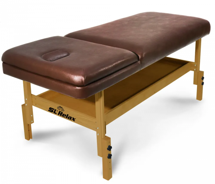 Массажный стол SL Relax Comfort кожа №6, коричневый