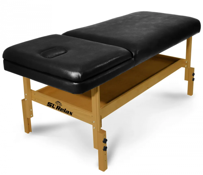 Массажный стол SL Relax Comfort кожа №6, черный