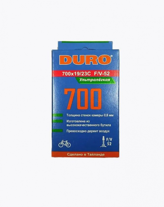 Велосипедная камера DURO 28", 700x23C (19/23-622) F/V-52, бутил