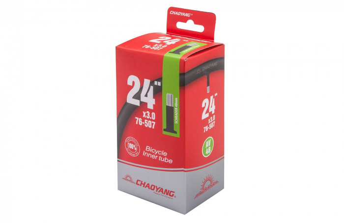 Велокамера 24' Chao Yang 24х3,0 AV (полу Fat Bike) 48 мм/650075