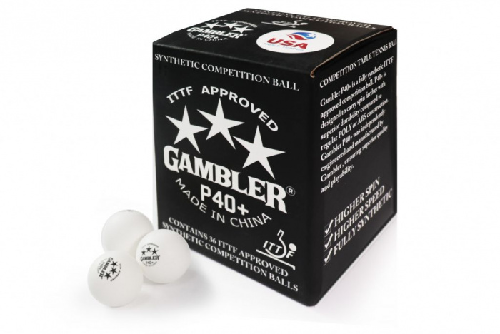 Мячи для настольного тенниса Gambler P40+ Ball 36 шт