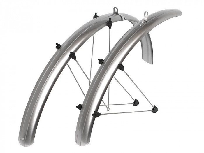 Комплект велосипедных крыльев SKS PET SPB, 26", 60 мм, серебристый