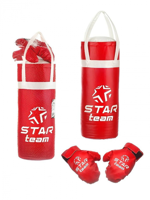 Детский боксерский набор "Star Team" №4 в сетке 60 см (груша и перчатки)
