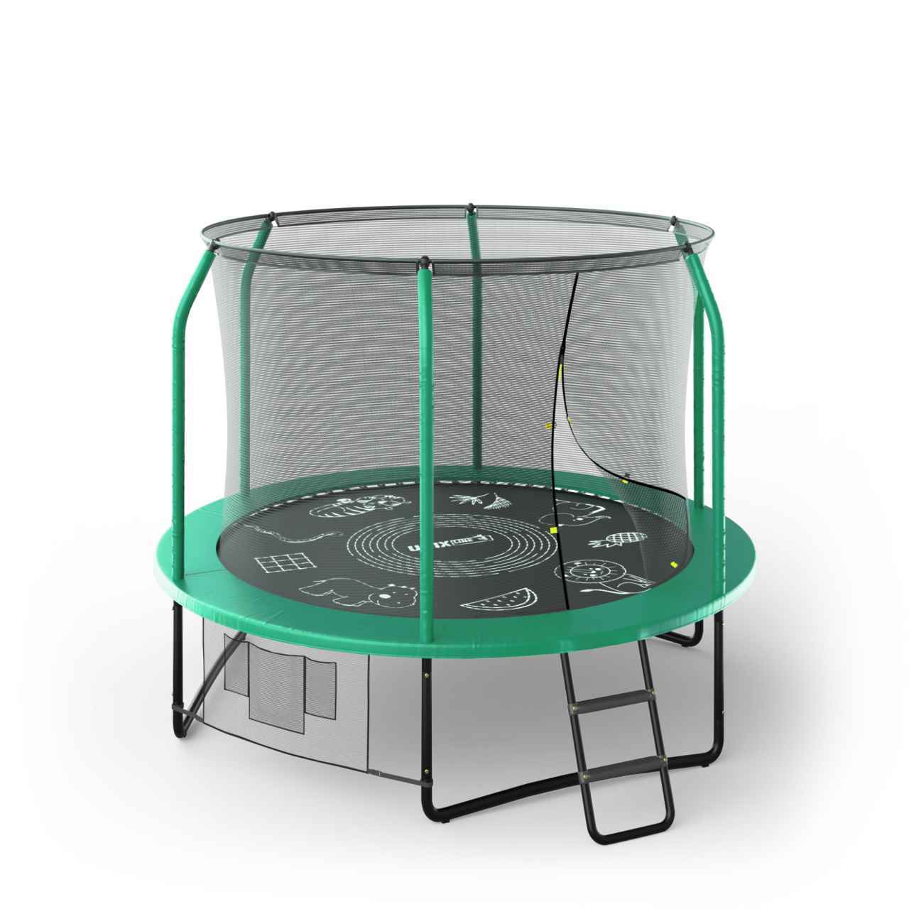 Батут UNIX line SUPREME GAME 8 ft green