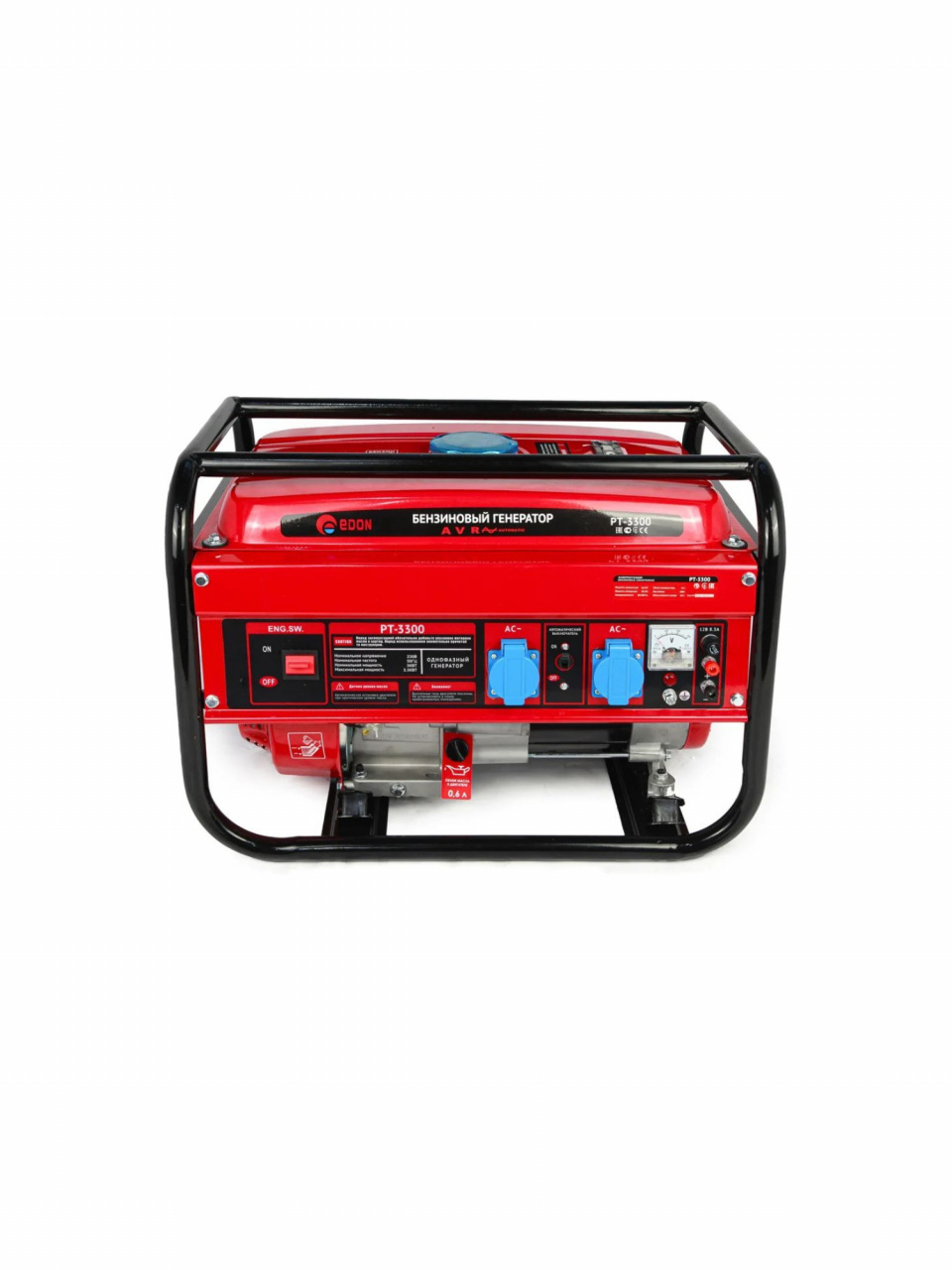Бензиновый генератор Edon PT-3300D (3.0 кВт./3.3 кВт.,ручной стартер)