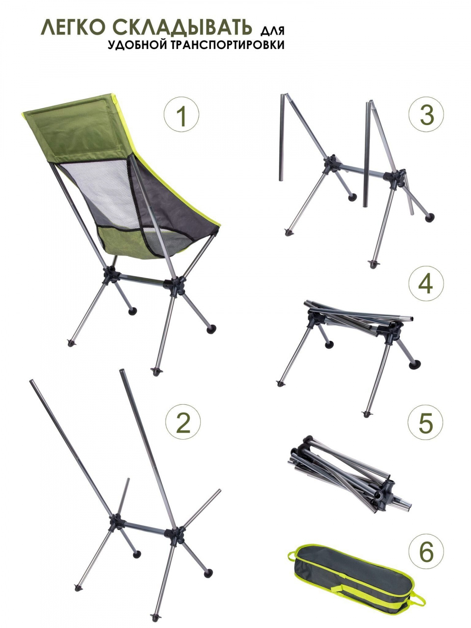 Кресло склад. Norfin IMPOLA COMPACT NF Alu (NF-20225)