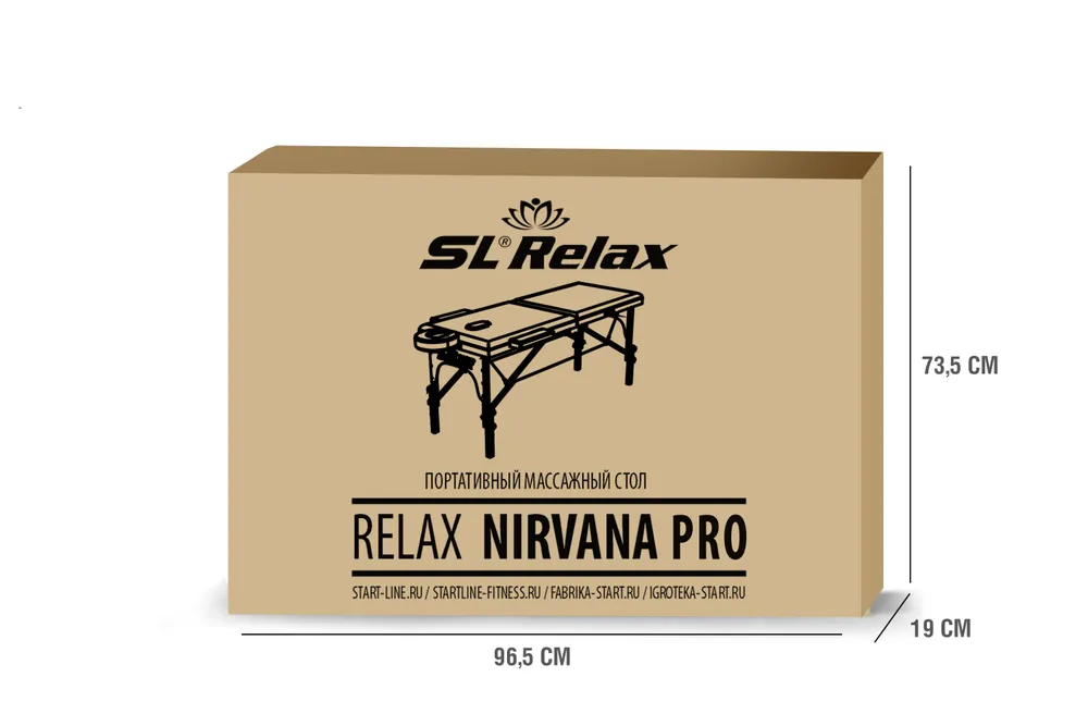 Массажный стол SL Relax Nirvana Pro, бирюзовый