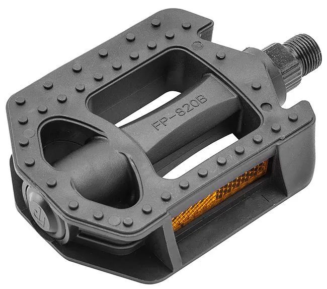 Велосипедная педаль NECO FP-820В, 9/16, пластик, подшипники, черный