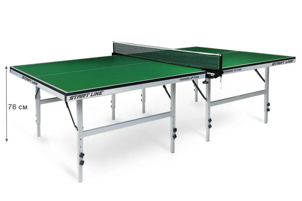 Теннисный стол Start Line Training Optima green любительский, для помещений, с регулировкой высоты