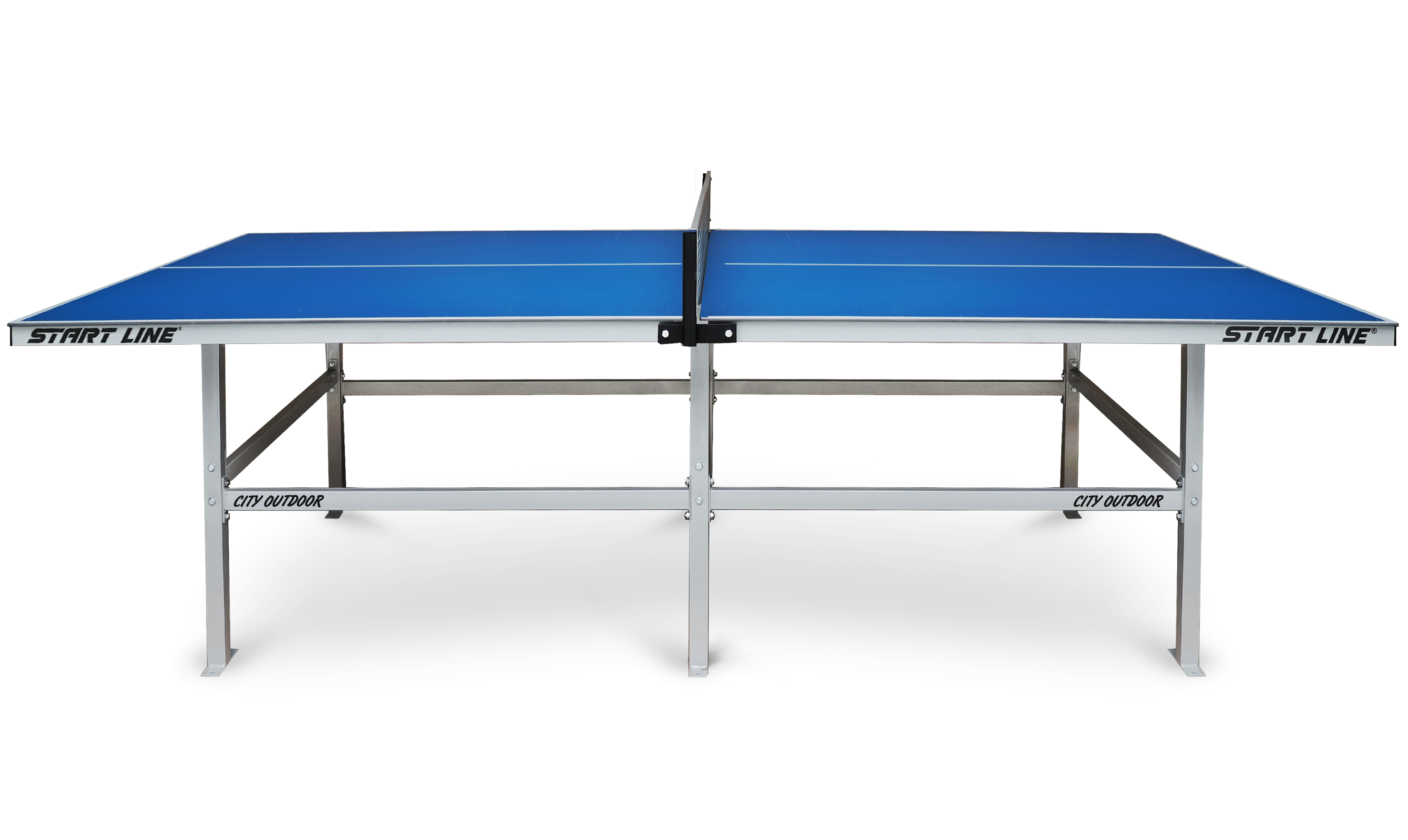 Теннисный стол всепогодный City Outdoor blue любительский, с встроенной сеткой