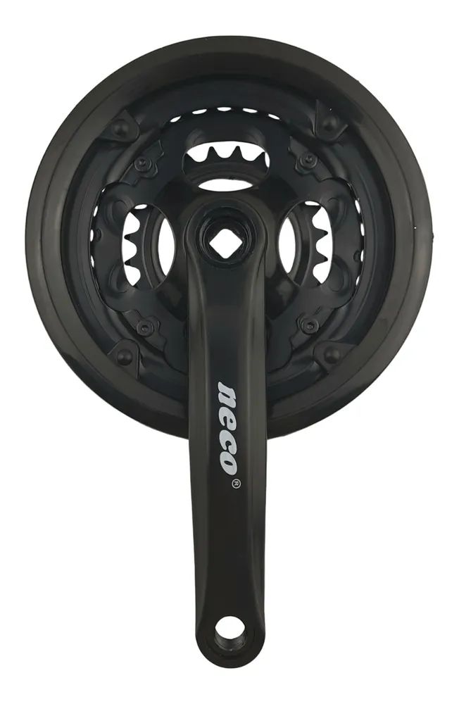 Велосипедные шатуны NECO, 42х34х24, 170 мм, квадрат, защита, черный