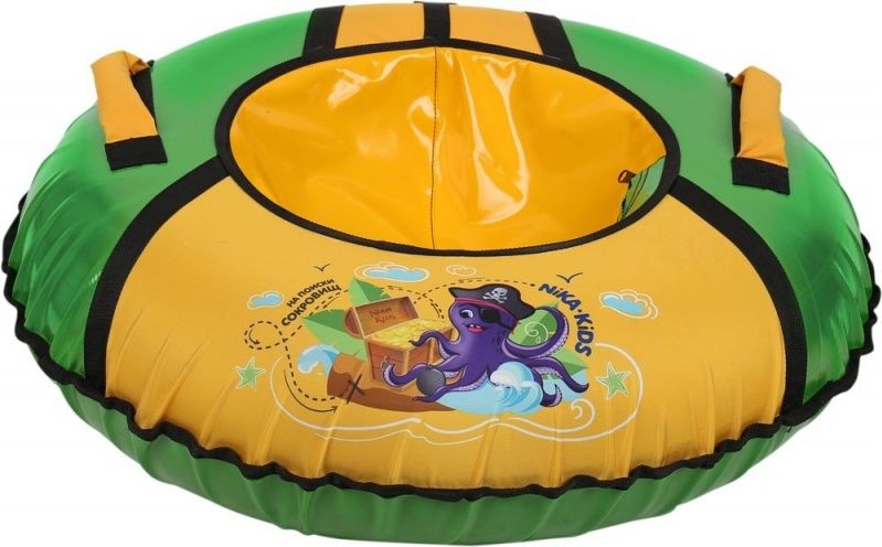 Тюбинг НИКА, ТБ1КР-85/С2, 85 см (чехол 930 мм) сокровища зеленый/желтый, с камерой