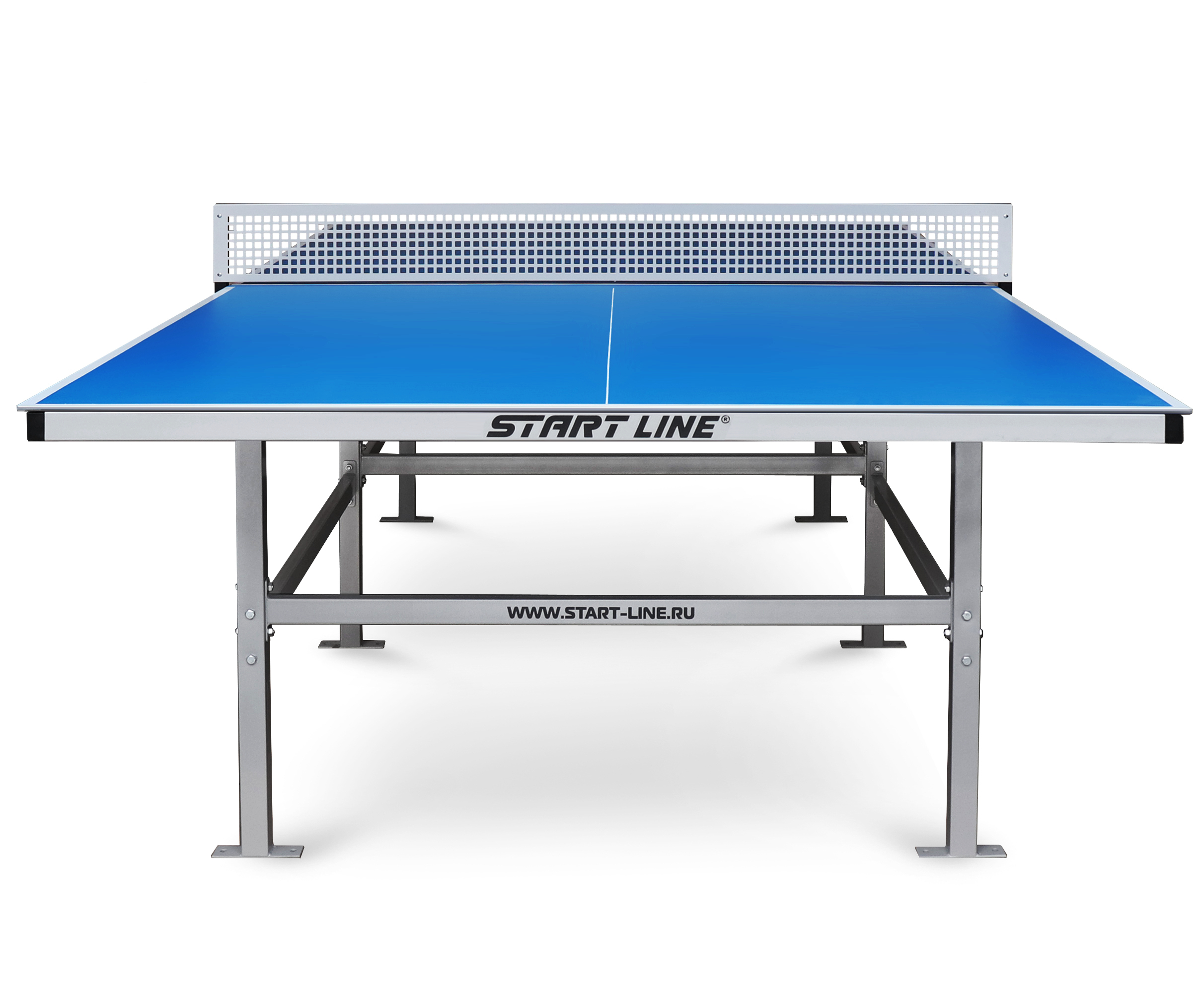 Теннисный стол всепогодный City Outdoor blue любительский, с встроенной сеткой