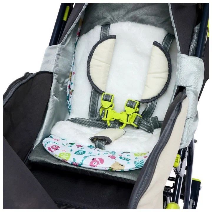 Санки-коляска комби Ника "Детям 7-6", откидная спинка, выдвижные колеса, бежевый (медвежонок)