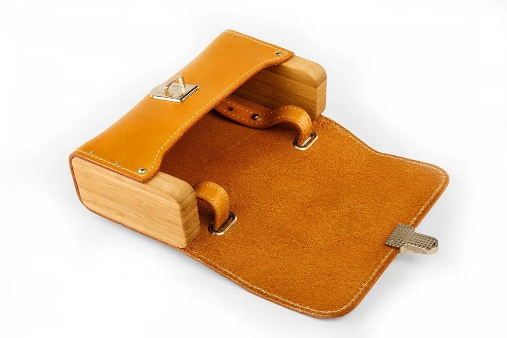 Велосумка FORWARD SB-15003-B1, RCASB15003B1, кожа, крепление на раму, медовый