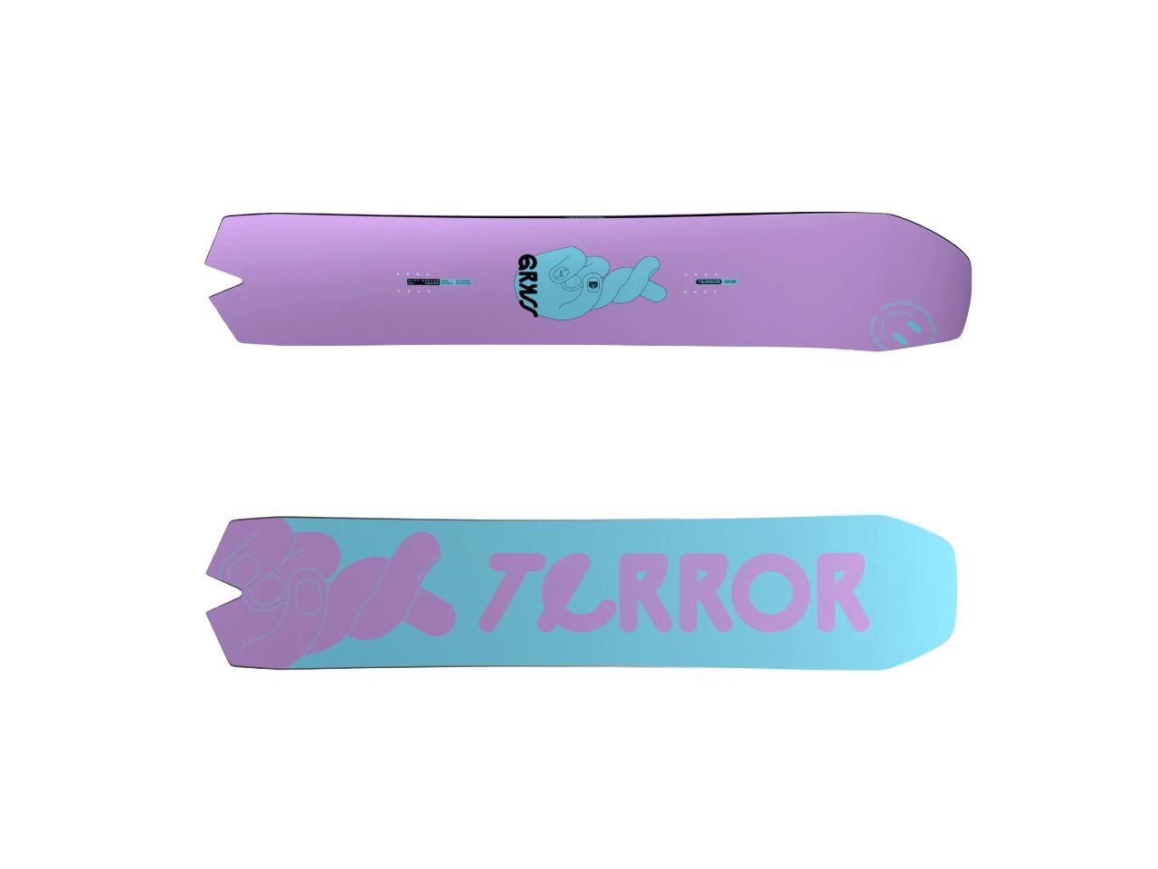 Сноуборд TERROR GRASS, голубой/розовый, 145 см