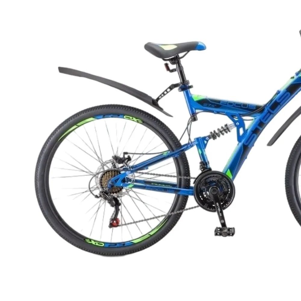 Велосипед Stels Focus MD 27,5" 21-sp V010 (19, Синий/неоновый_красный