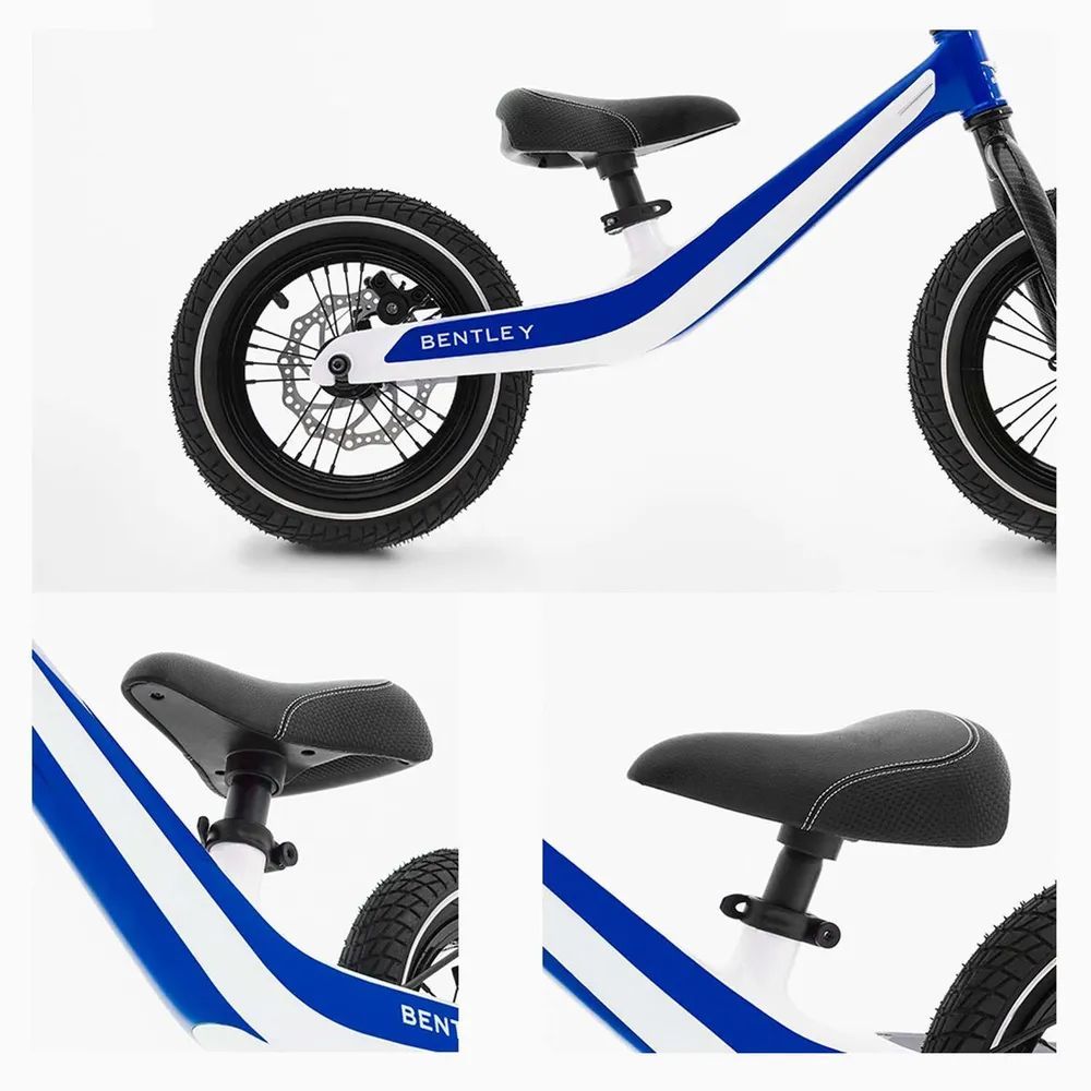 Беговел Bentley, бело-синий
