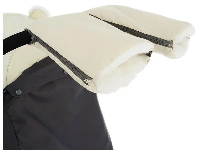 Санки-коляска комби Ника "Детям 7-6", откидная спинка, выдвижные колеса, бежевый (медвежонок)