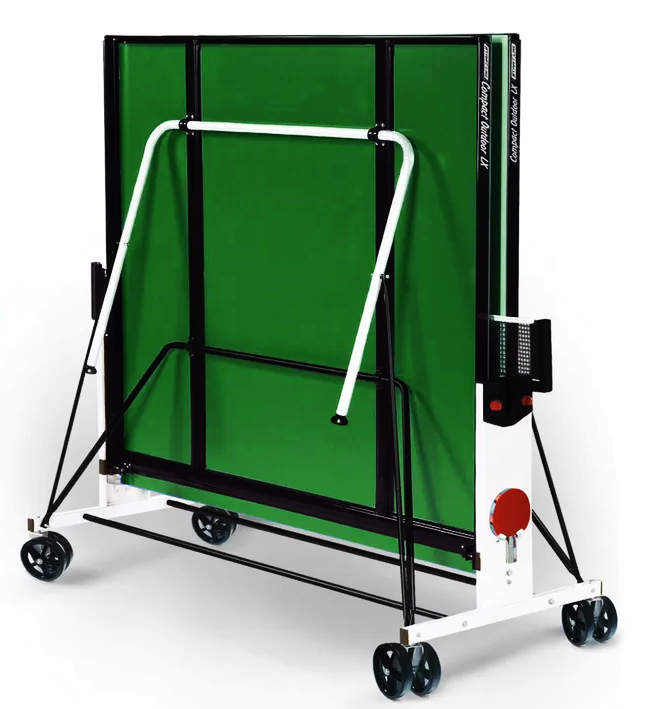 Теннисный стол всепогодный Start Line Compact Outdoor LX green любительский, с встроенной сеткой